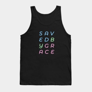 Saved By Grace - Neon Sign Tank Top